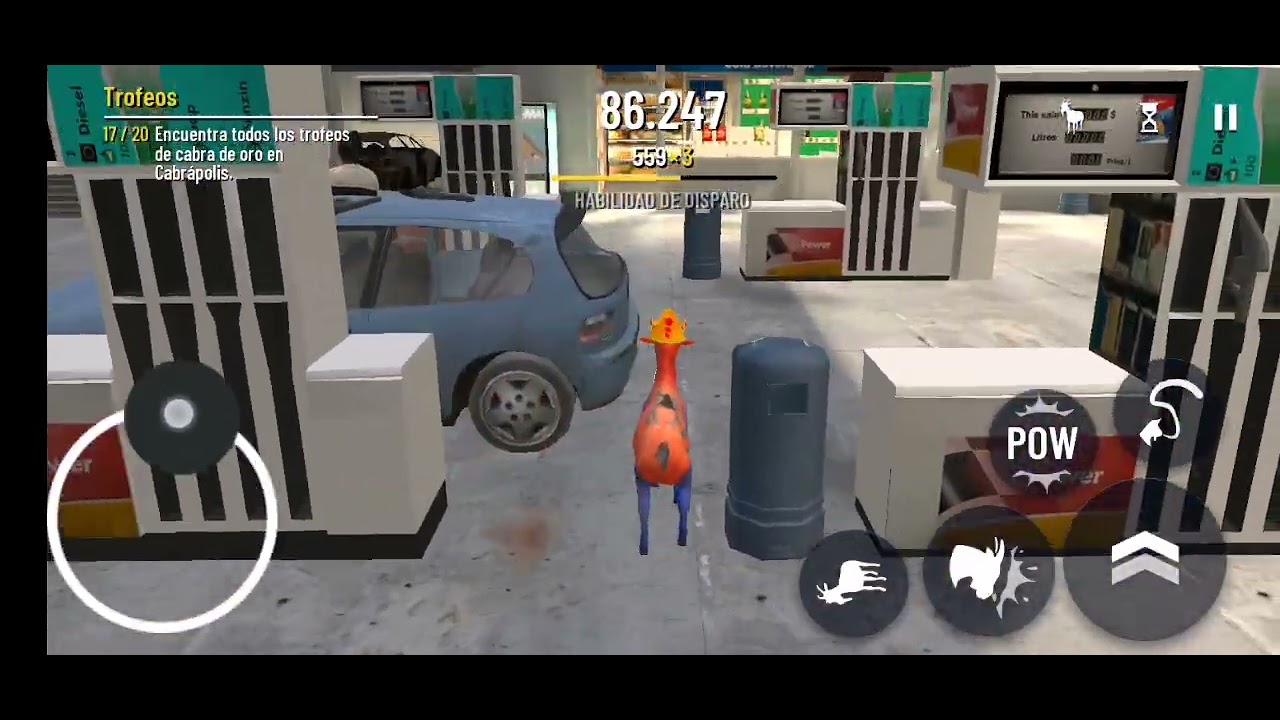 Gameplay(Goat simulator Free)Con Audio y En el celular.(Decimo Extra). 