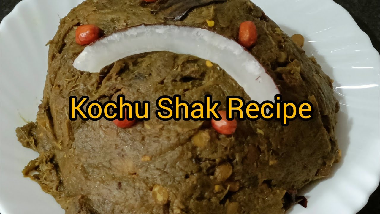 Niramish Kochu Shak Recipe|Bengali Traditional Kochu Data Recipe -Jharna Juma Kitchen.