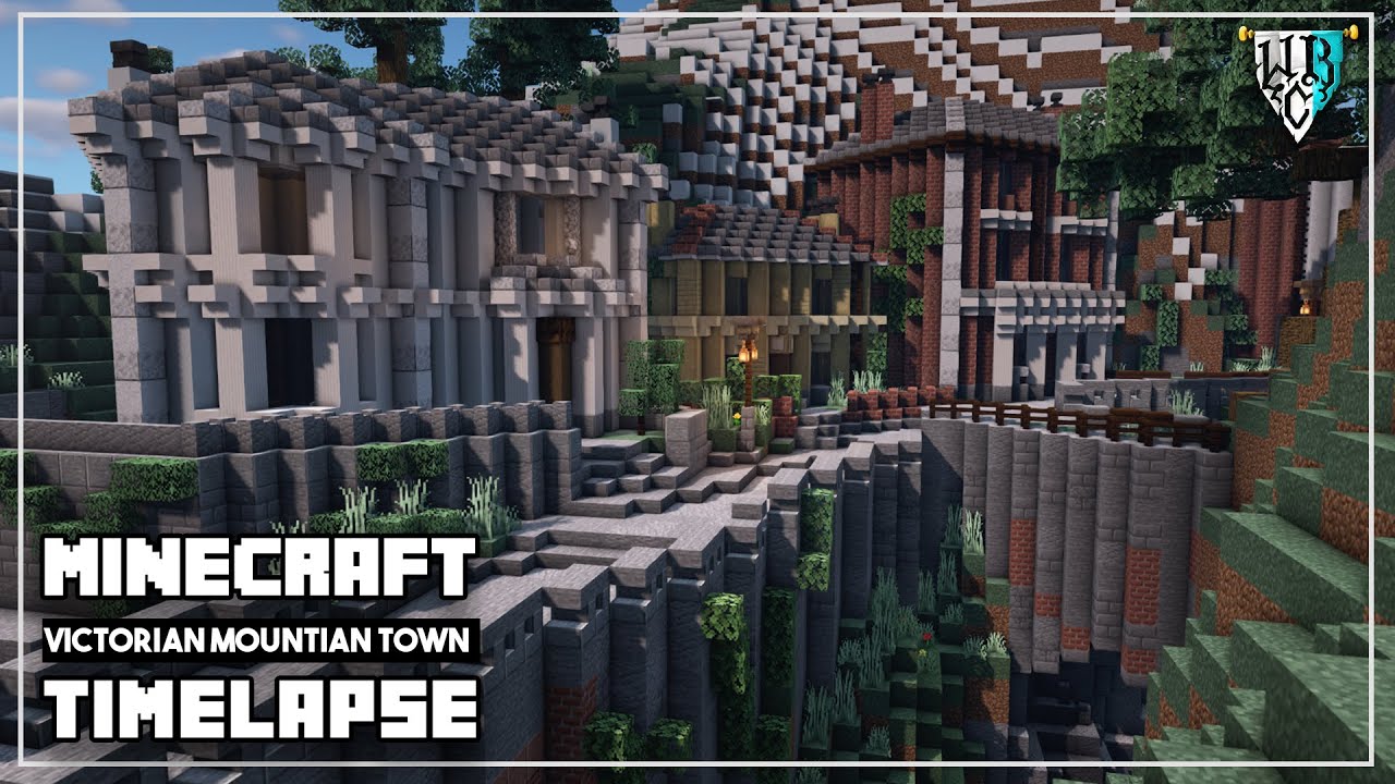 Victorian Mountain Town - Minecraft Timelapse - Minecraft Ravine Build