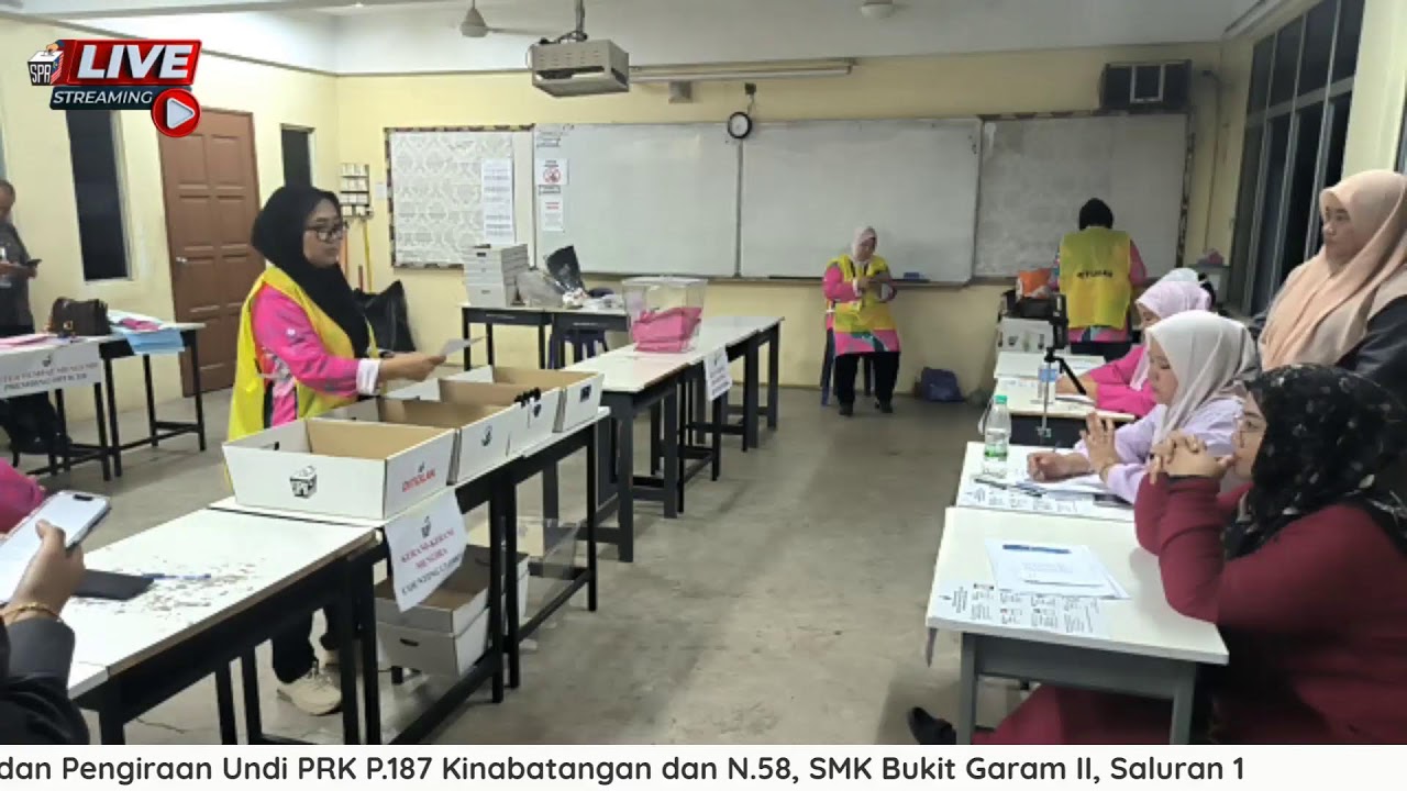 Siaran Langsung : Penutupan dan Pengiraan Undi PRK P.187 Kinabatangan dan N.58, Sabah