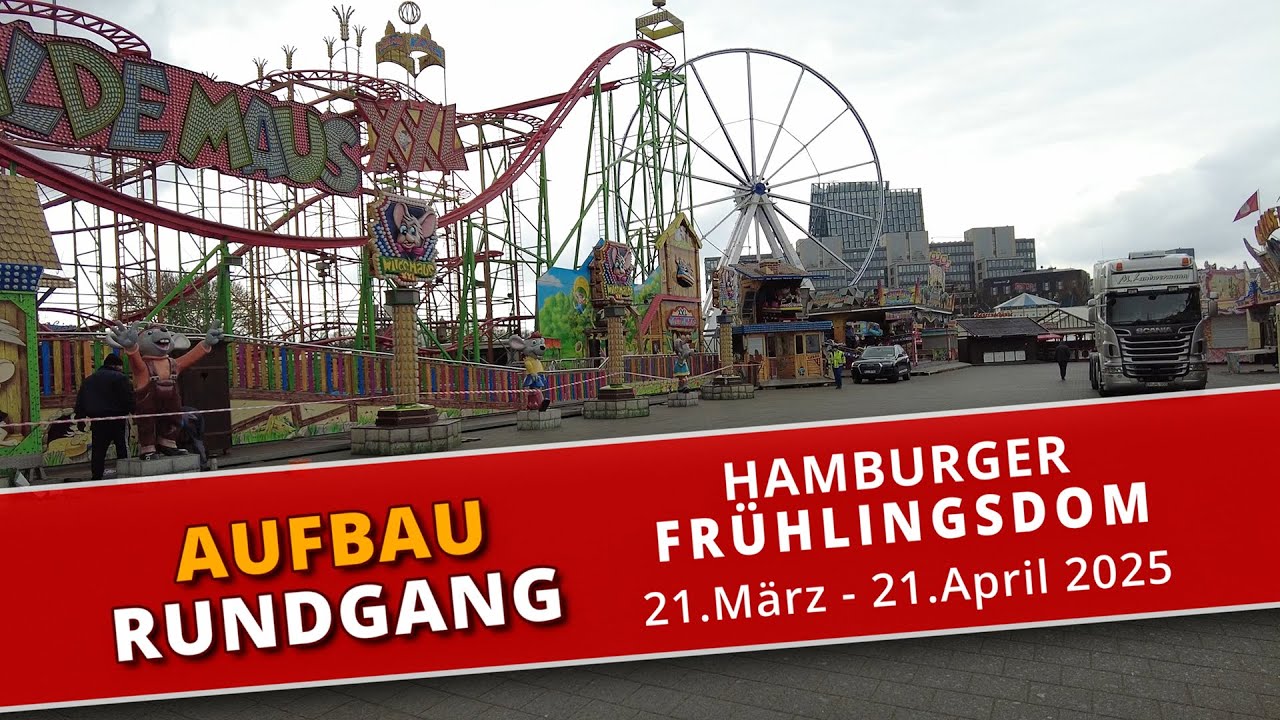 👍Super Beschickung❗❗ Hamburger Frühlingsdom 2025 🎡Aufbau-Rundgang | RFHH #2503  [HD]