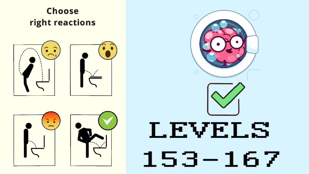 Brain Wash Game All Levels 153 - 167 Next Levels