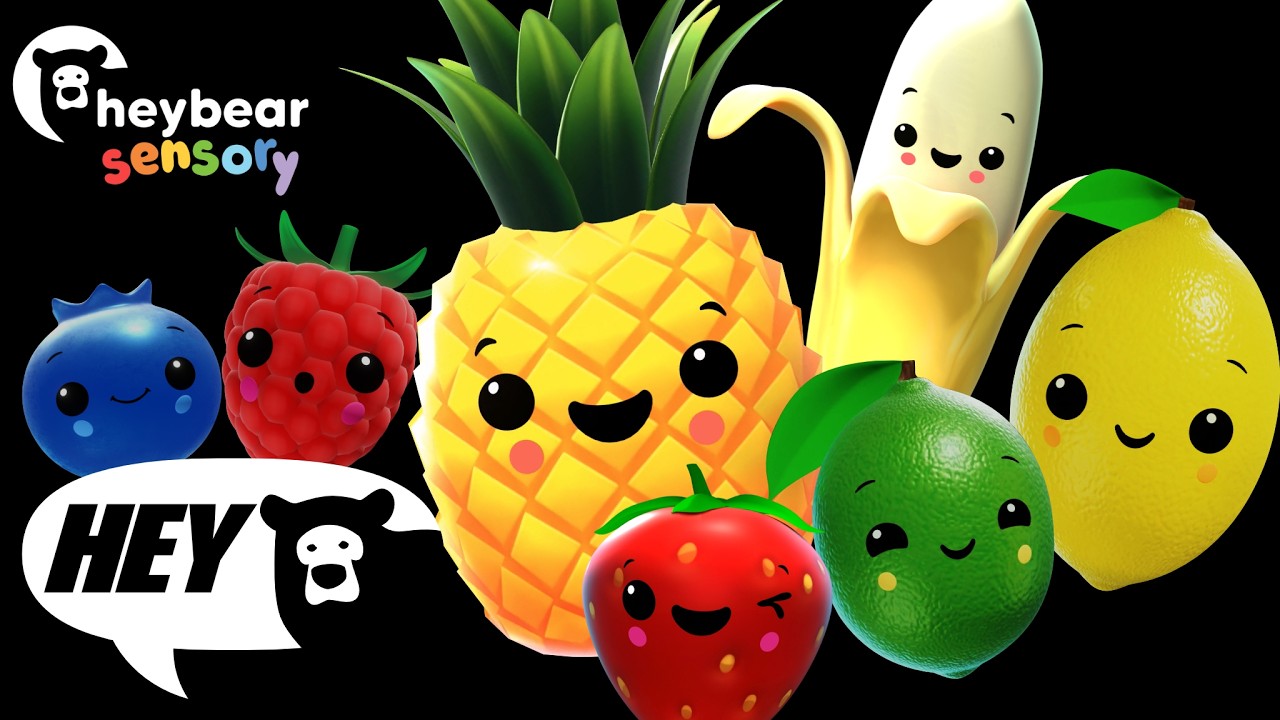 Hey Bear Sensory - Smoothie Mix!- Fun Dance Video with music and animation !
