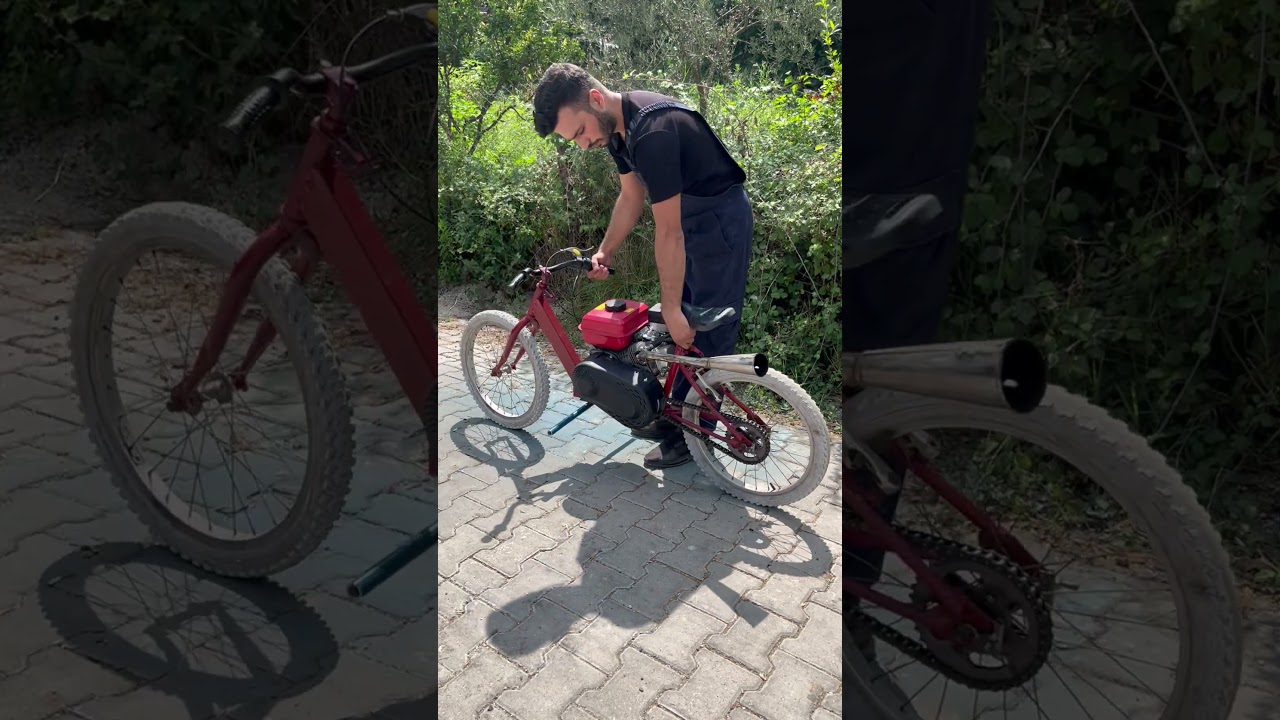 I built my own motorcycle!  #homemade #bicycle #diyproject #diy #craft #motorcycle #engineering#bts