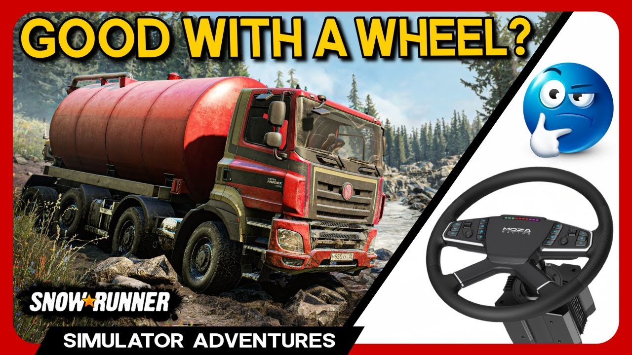 Is SnowRunner any GOOD with a WHEEL?! 🤔 LIVE! 🔴 #3