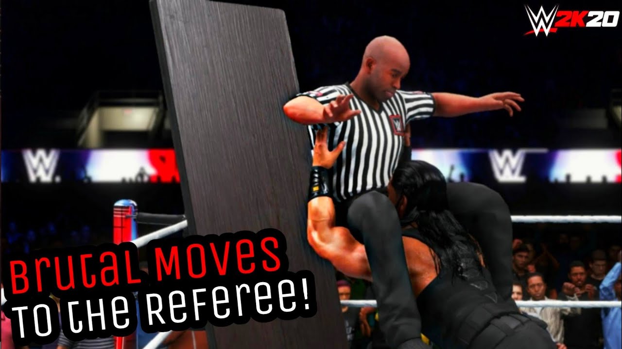 WWE 2K20 - Brutal Moves To The Referee!