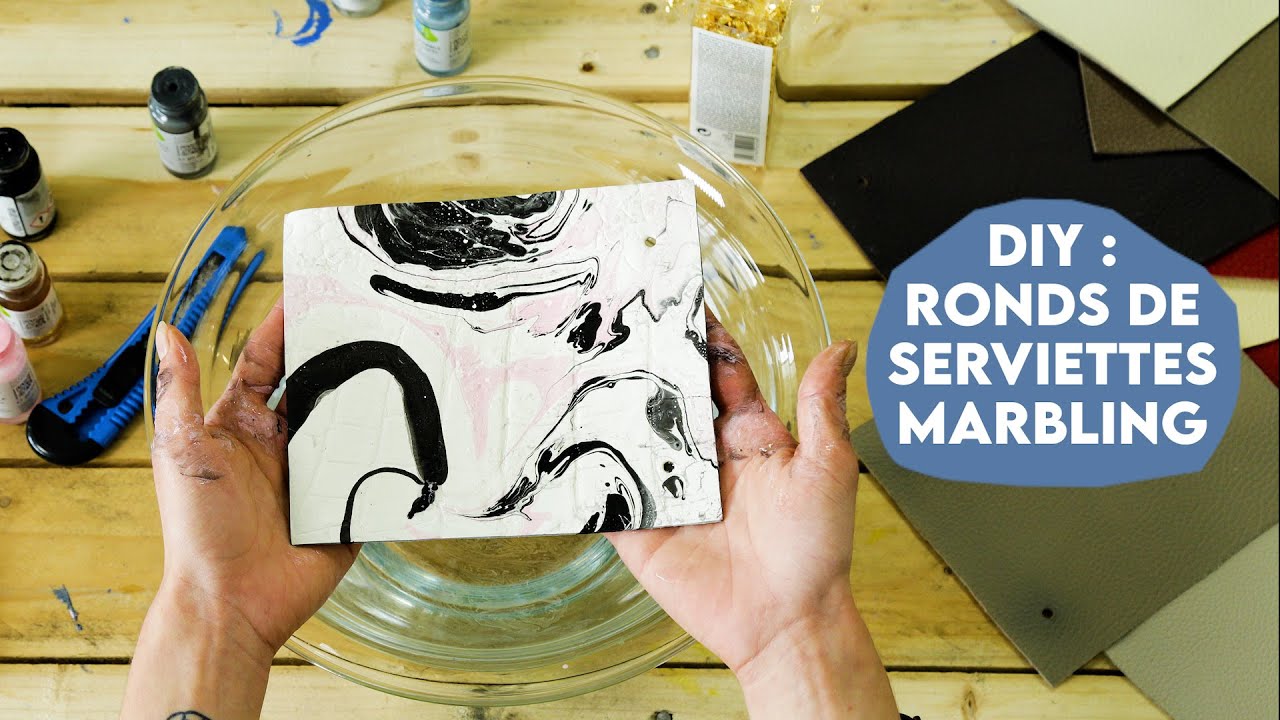 DIY - Ronds de serviettes en marbling