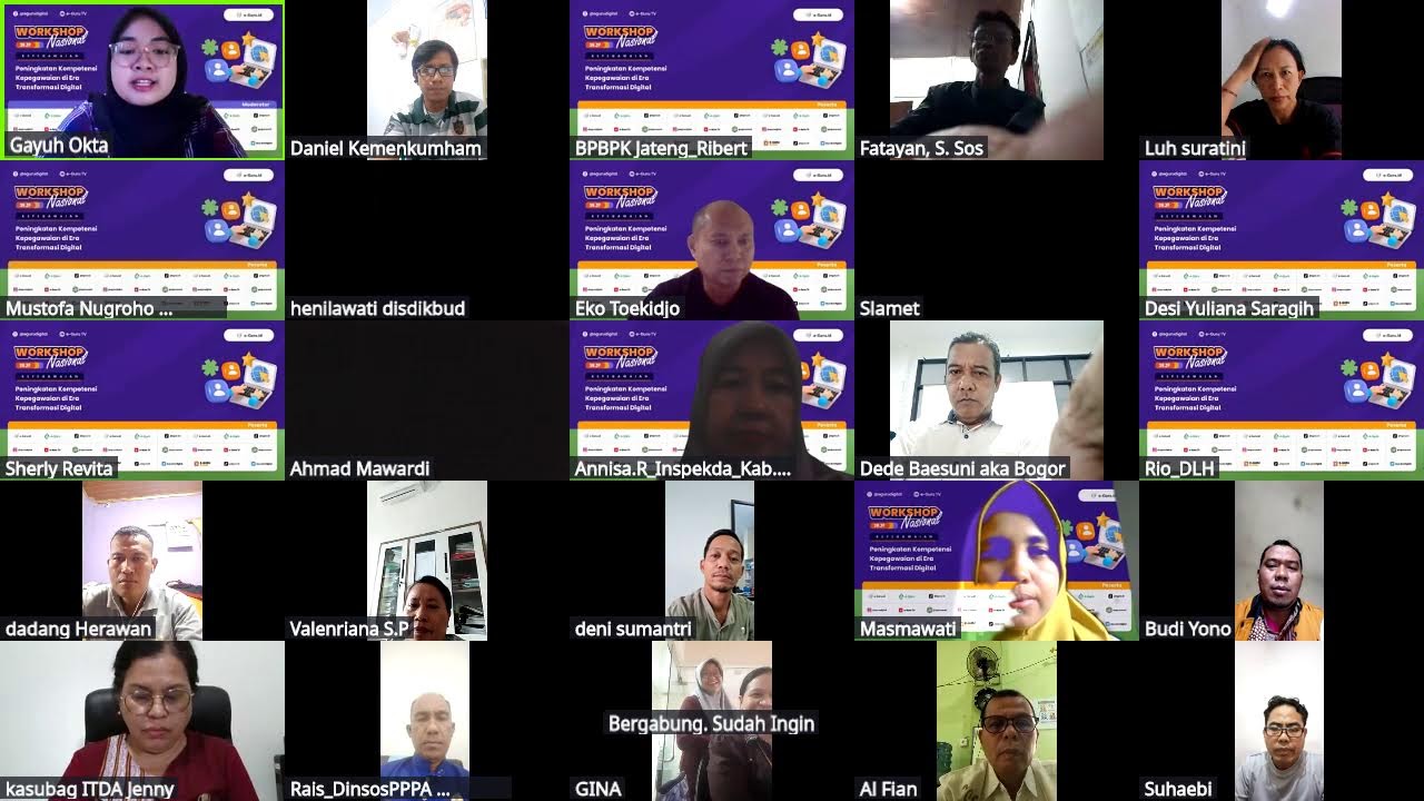 #3 Workshop Nasional 38 JP: Peningkatan Kompetensi Kepegawaian di Era Transformasi Digital