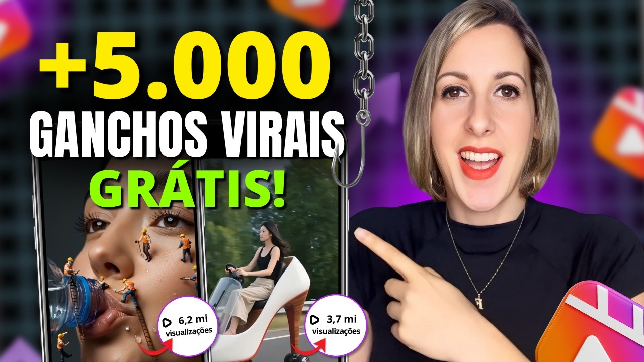 Onde encontrar GANCHOS VIRAIS para VIRALIZAR seus REELS (Rápido e GRÁTIS!)