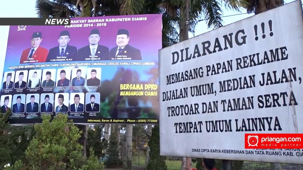 Papan Reklame DPRD Ciamis Diprotes Anggota Dewan