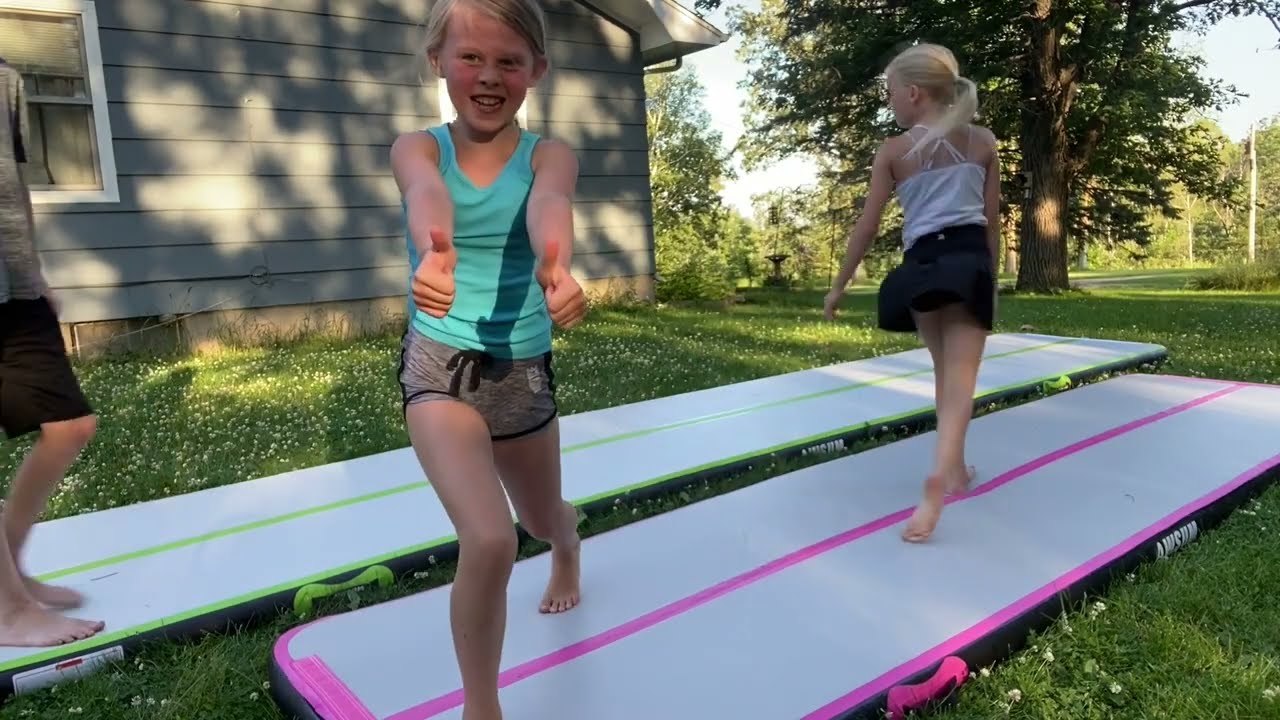 AWSUM - Inflatable Tumbling Mat Awesome Air Track for Home/Gymnastics