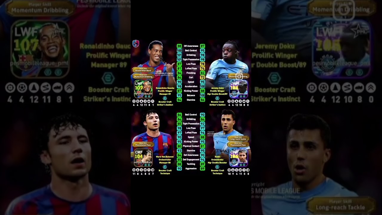 RONALDINHO, MARK VAN BOMMEL, DOKU, RODRI BEST Training #efootball2026 #ronaldinho #bommel #rodri