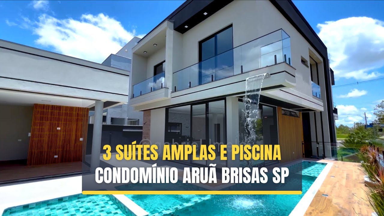 Casa à venda com piscina e 3 suítes amplas no Condomínio Aruã Brisas (Mogi das Cruzes - SP)