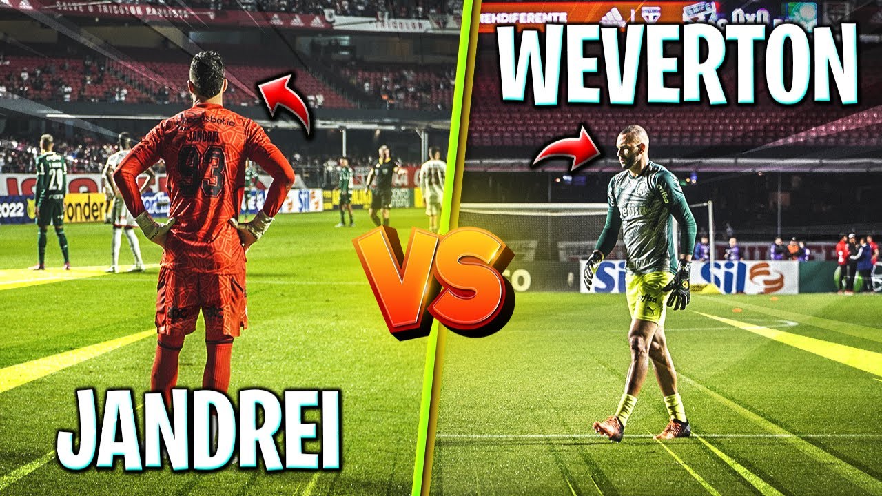 COMO É O AQUECIMENTO DOS GOLEIROS DO PALMEIRAS E SÃO PAULO (Weverton X Jandrei)