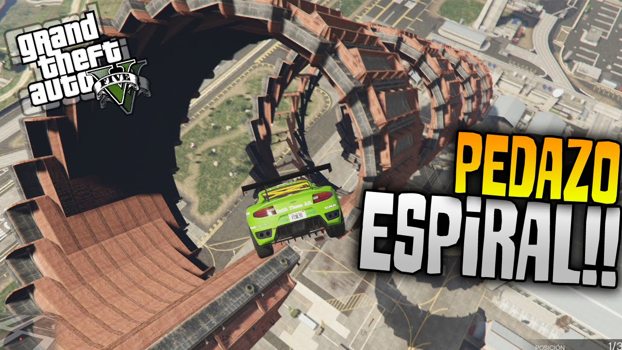 GTA 5 | PEDAZO ESPIRAL EN DIAGONAL!! QUE RAYADA - GTA V CARRERA DE LA MUERTE #594 | XxStratusxX
