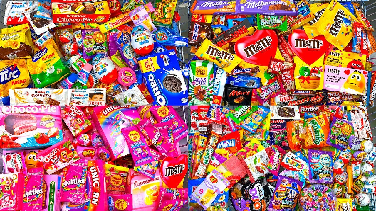 Мега Выпуск! Конфеты и Сладости 🤯! Shopping a lot of candy, Kinder, M&M’s,Oreo. Compilation Video