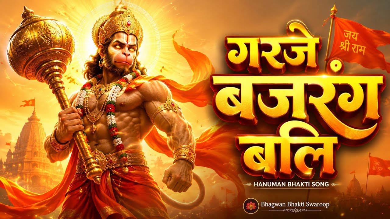 🔥 गरजे बजरंग बलि 🔥 | Powerful Hanuman Anthem | Jai Bajrang Bali Song | Epic Hanuman Bhakti Music Vid