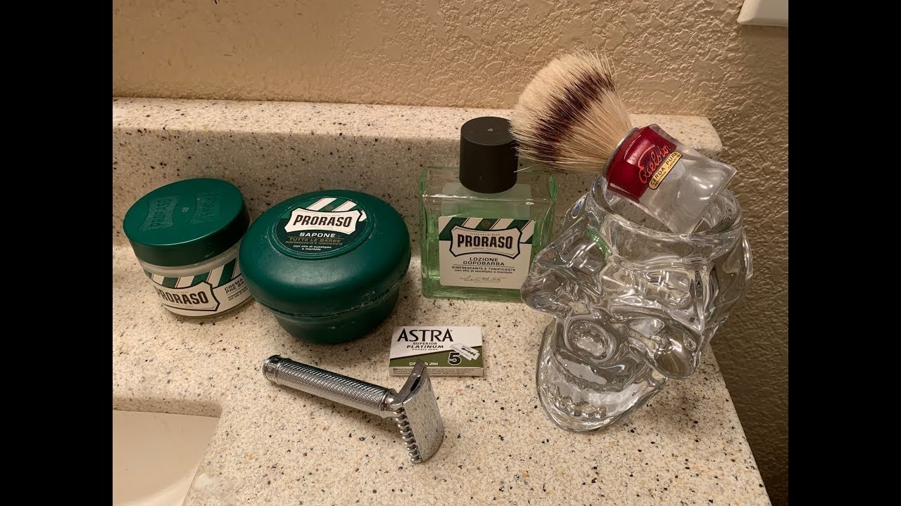 Sunday Shave with Muhle R41, Astra Green Blade, Semogue Boar Brush, Proraso Green Soap & Aftershave