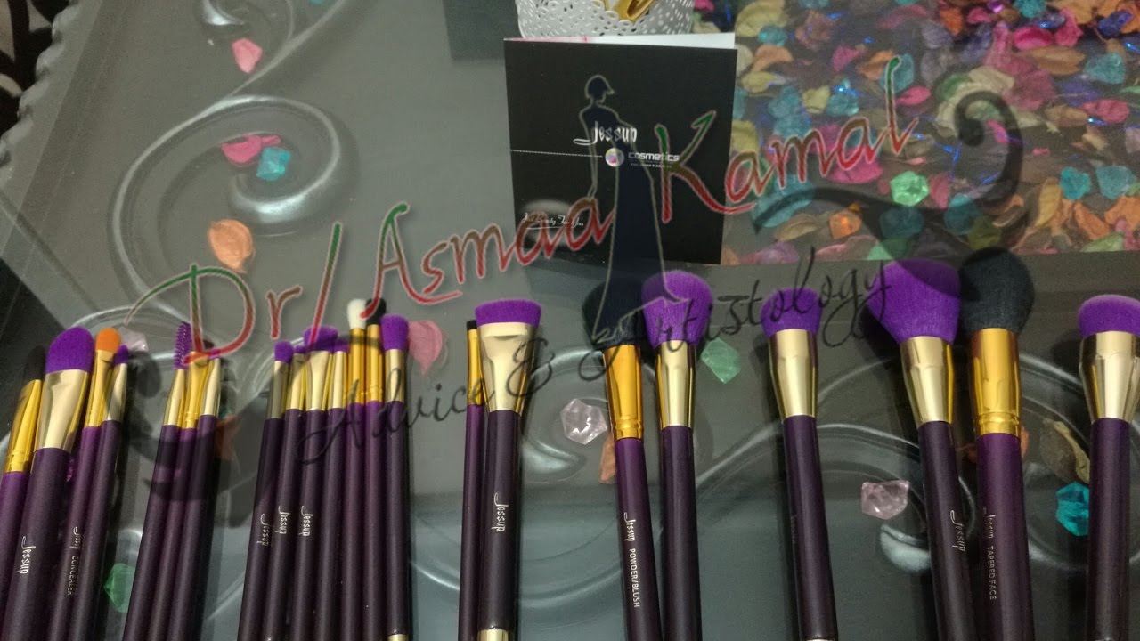 أنواع فرش المكياج وكيفية استخدامها Jessup brushes review & first impression