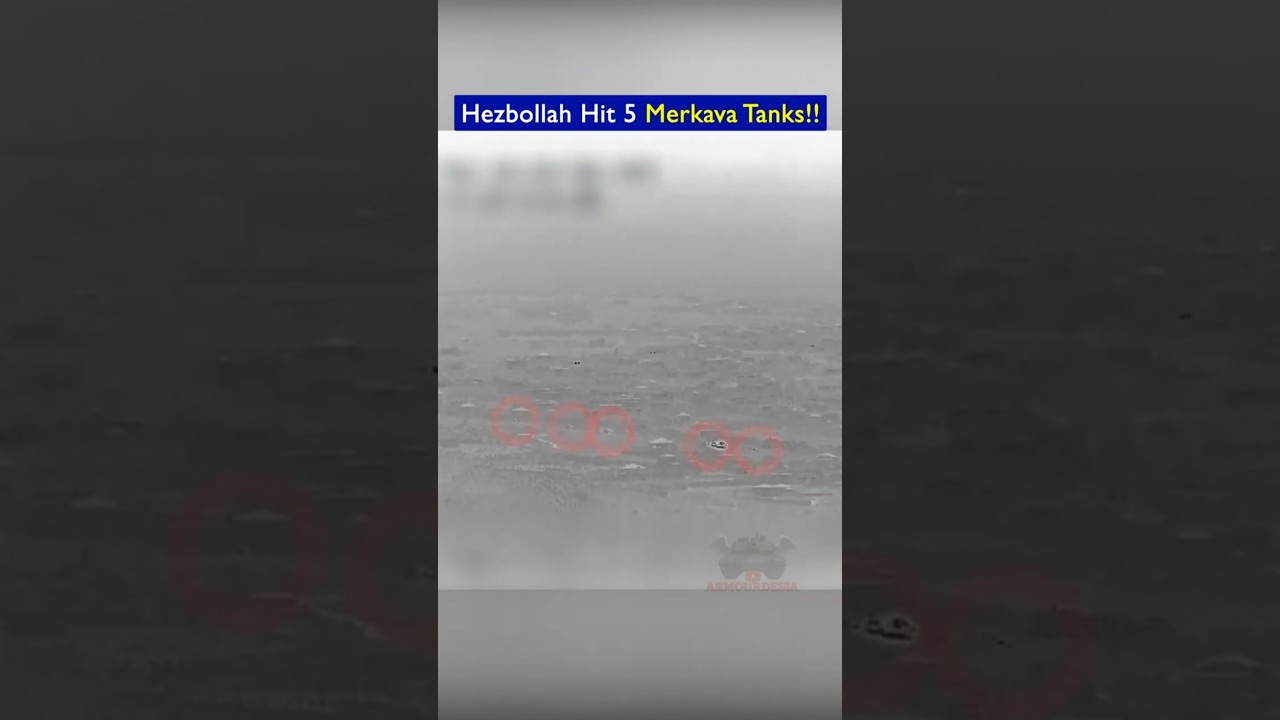 Hezbollah Ambushes 5 Merkava Tanks Column&ndash; Simultaneous ATGM Strike!!