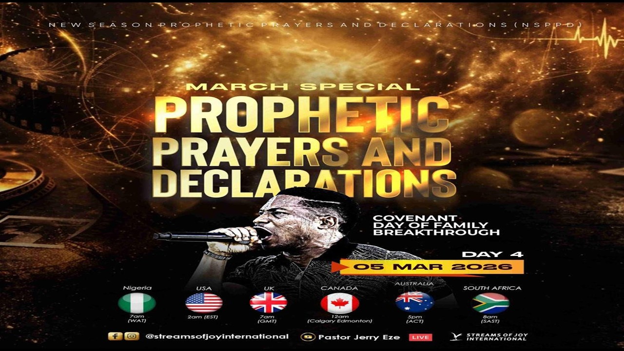 NEW MONTH PROPHETIC PRAYERS - DAY 4//COVENANT DAY OF FAMILY BREAKTHROUGH || NSPPD || 5TH MARCH 2026
