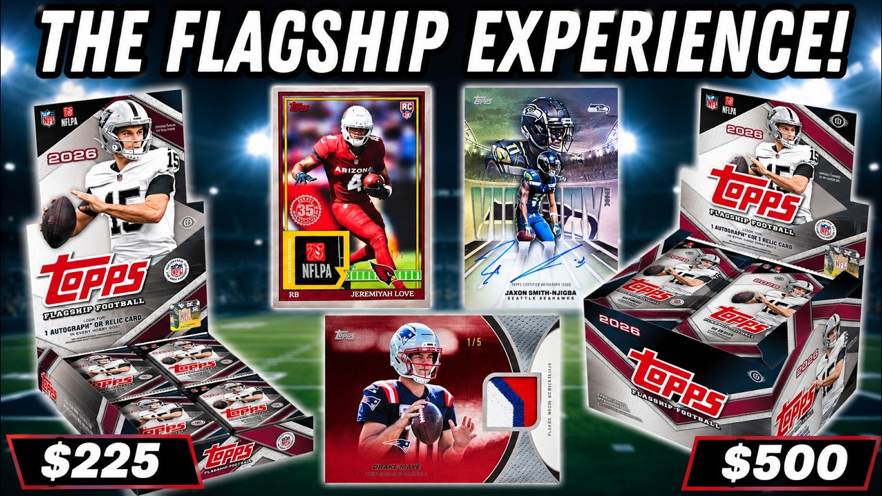 ПЕРВЫЕ КАРТОЧКИ 2026 ГОДА! Обзор Topps Flagship Football 2026 Hobby и Jumbo!