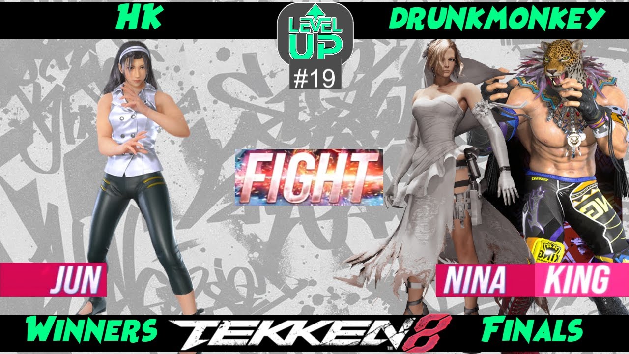 HK (Jun) VS. drunkmonkey (Nina, King) - Tekken 8 - Winners Finals - Monthly Level Up 19