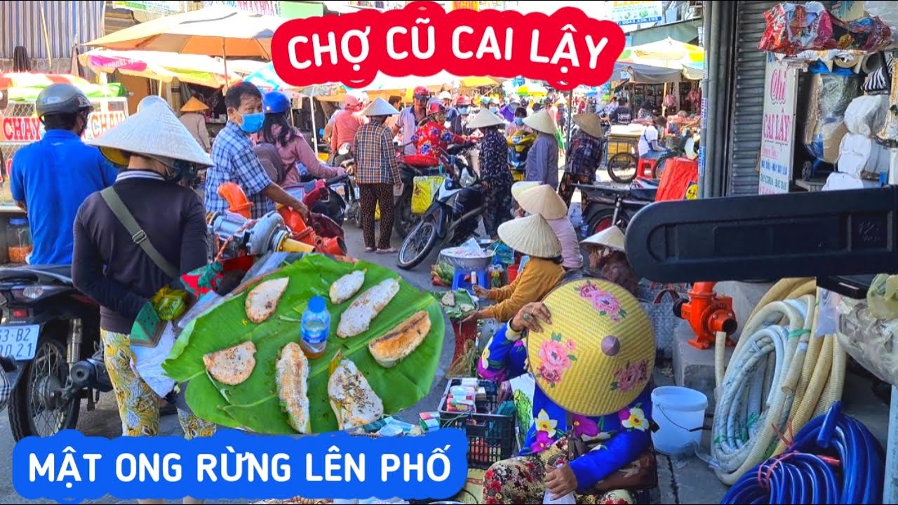 Chợ cũ Cai Lậy bà con buôn bán tấp nập - MẬT ONG RỪNG lên phố, RAU CỦ QUẢ giá rẻ lên sàn | KPVL