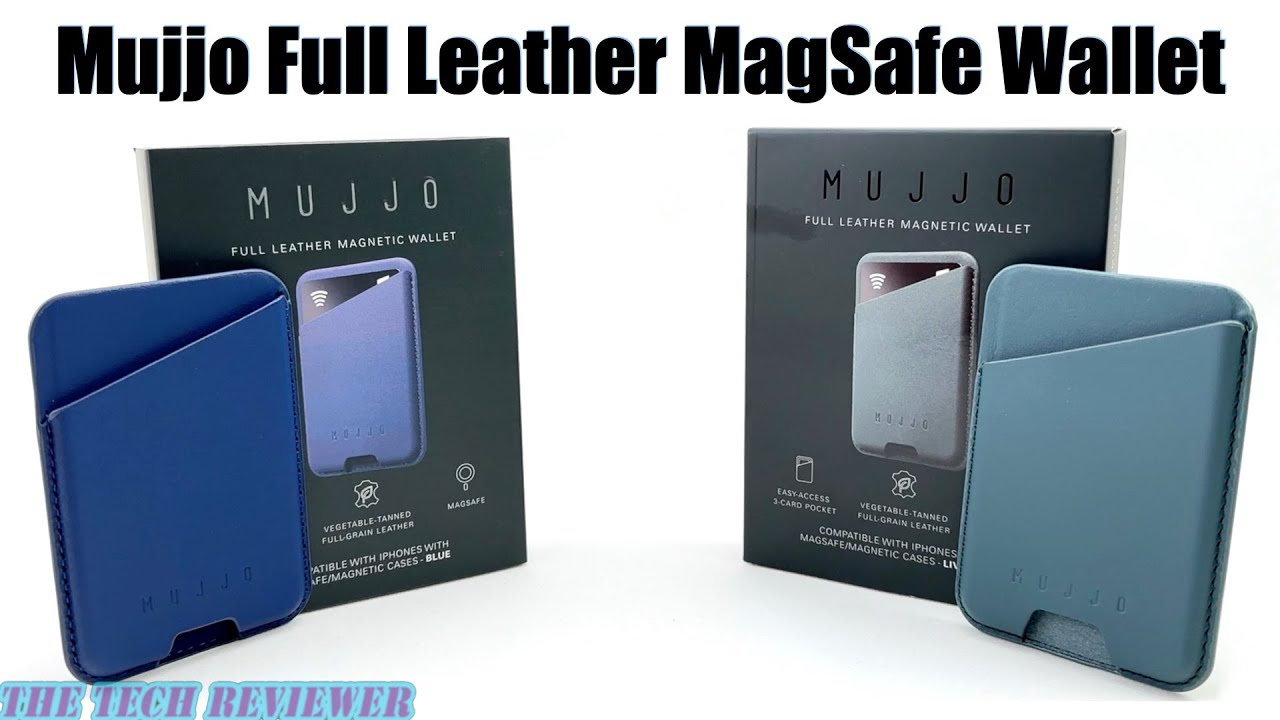 Mujjo Full Leather MagSafe Wallet: Beautiful Full Grain Leather * Strong Magnets * 3 Card Capacity!