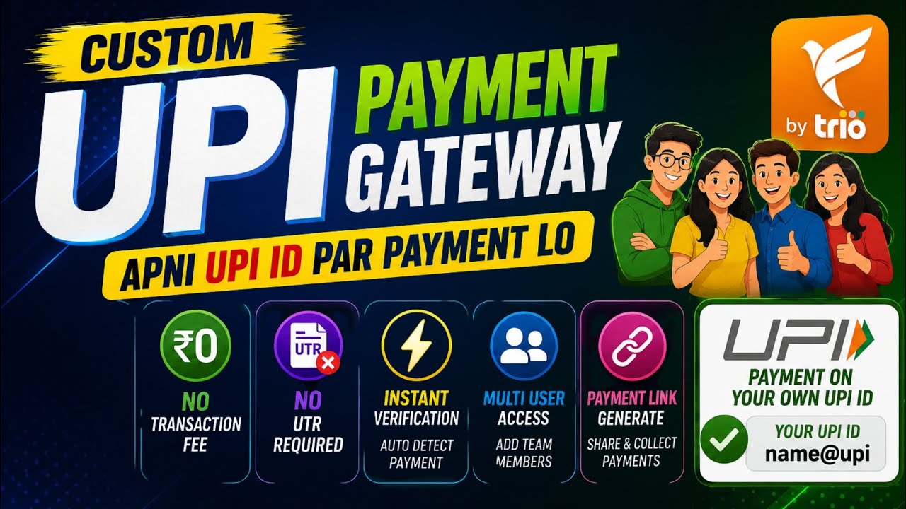 Direct UPI Payment Gateway | No Fees, No Delay, Instant Settlement