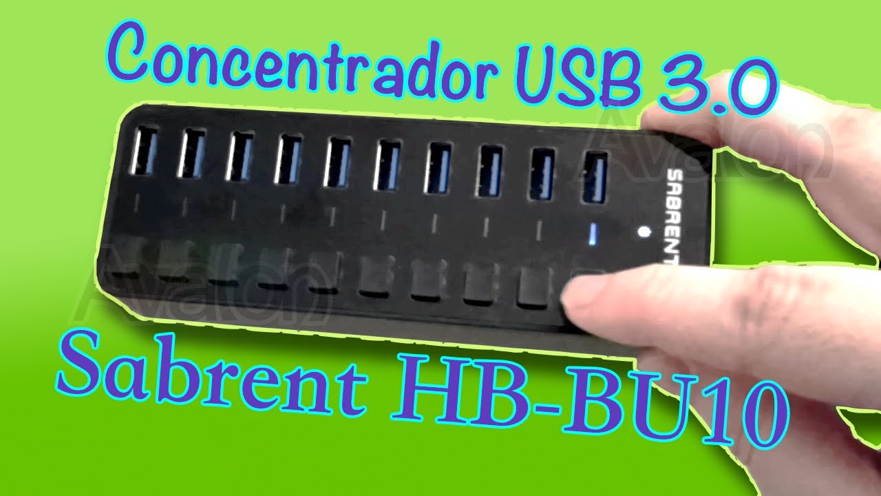 Sabrent HB-BU10 (Concentrador USB 3.0 de 10 puertos)