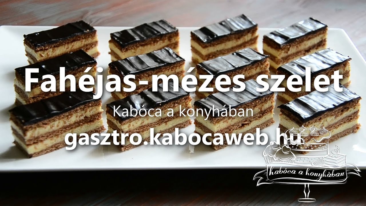 Fahéjas mézes szelet recept videó - Kabóca a konyhában