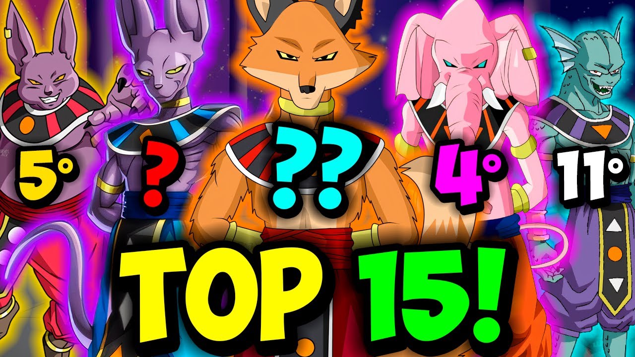 (OFICIAL) TOP 12 DEUSES DA DESTRUIÇÃO MAIS FORTES DE DRAGON BALL