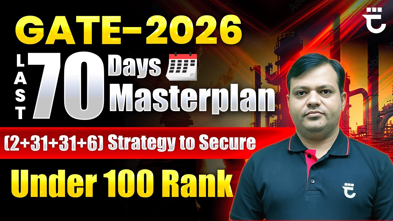 Last 70 Days Masterplan | Days-wise Strategy to Secure Under 100 Rank in GATE-26 | Shailendra Kumar