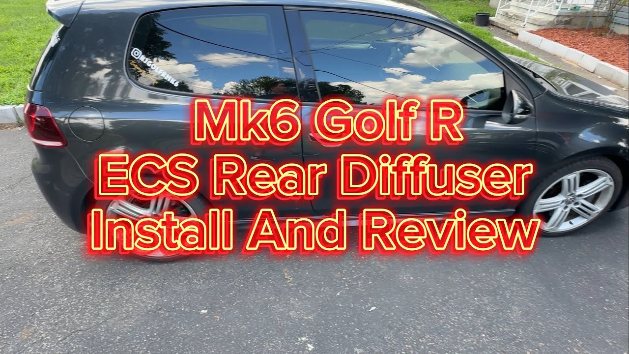 VW MK6 Golf R ECS Rear Diffuser Install And Review Stock Volkswagen Diffuser Removal