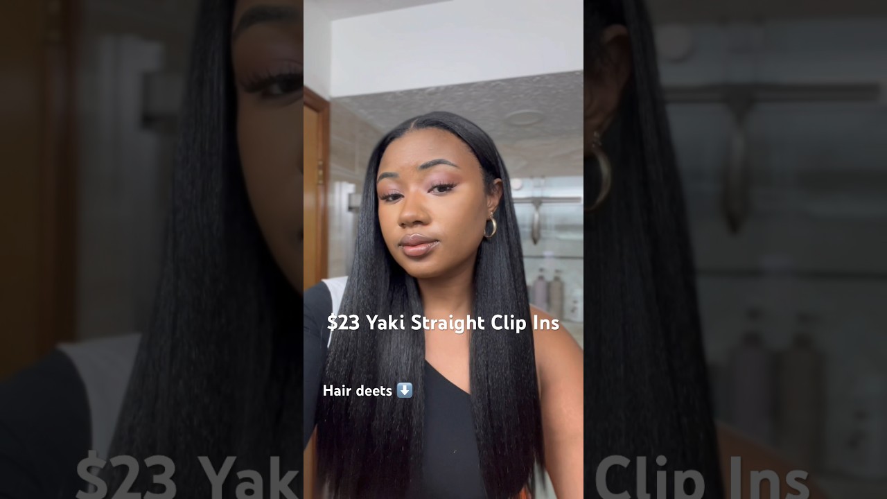 $23 Yaki Straight Clip Ins Install | Sensationnel Alpha Woman #clipinhairextensions #hairtutorial