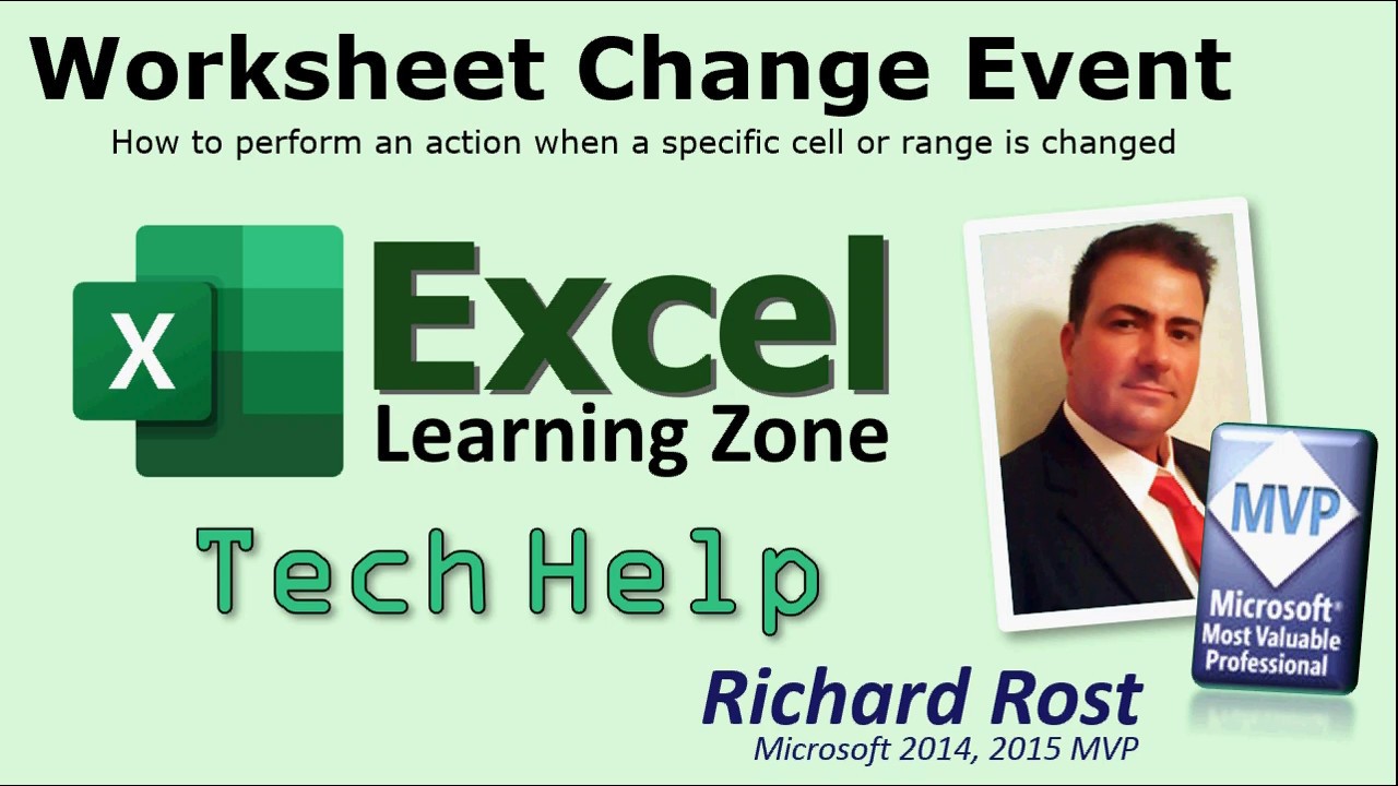 Excel Worksheet Change Event - VBA Macro