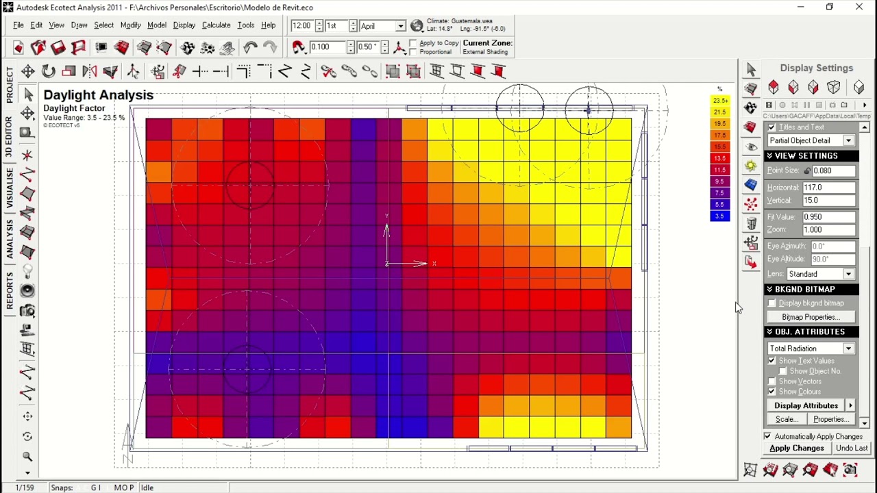 ECO7 -  Análisis de Iluminación Artificial en Ecotect
