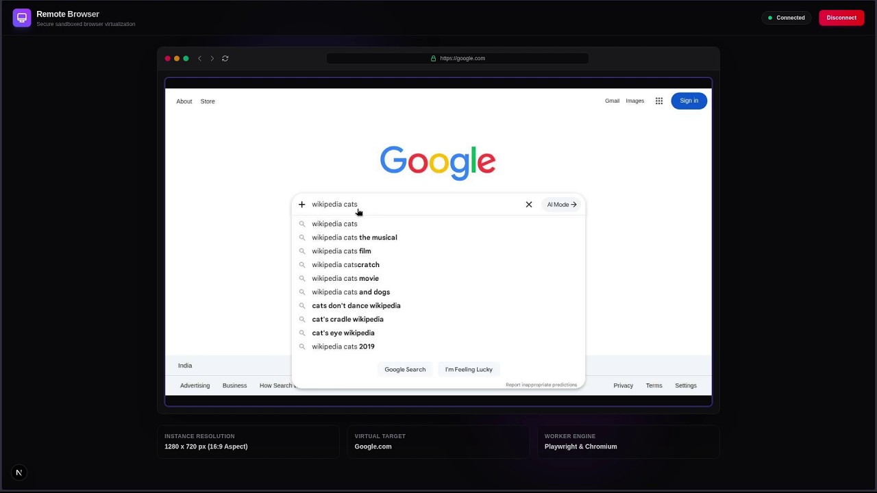 Remotely - Real-Time Remote Browser Streaming with React, Playwright, and Docker