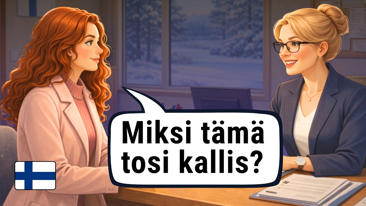 First Day at Finnish Driving School – Easy Finnish Conversation Listening Practice (A1–A2, subtitle)
