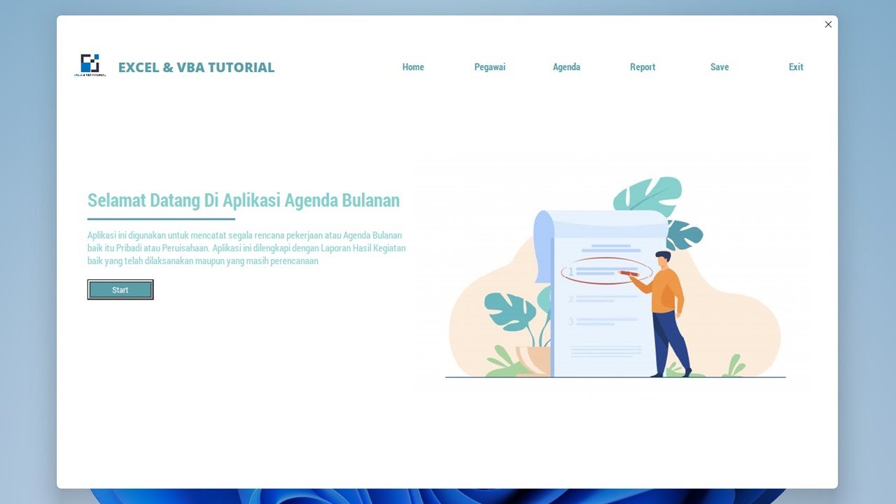 UI DESAIN - APLIKASI SEDERHANA PROGRAM KERJA BULANAN | AGENDA KERJA BULANAN