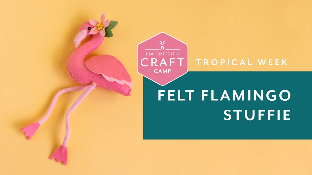 🦩 How to Make a Felt Flamingo Stuffie | Kid's Craft Camp Week 3