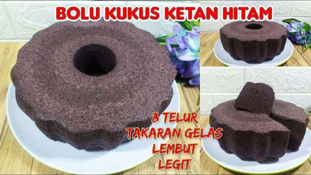 BOLU KUKUS KETAN HITAM || lembut dan legit || takaran gelas