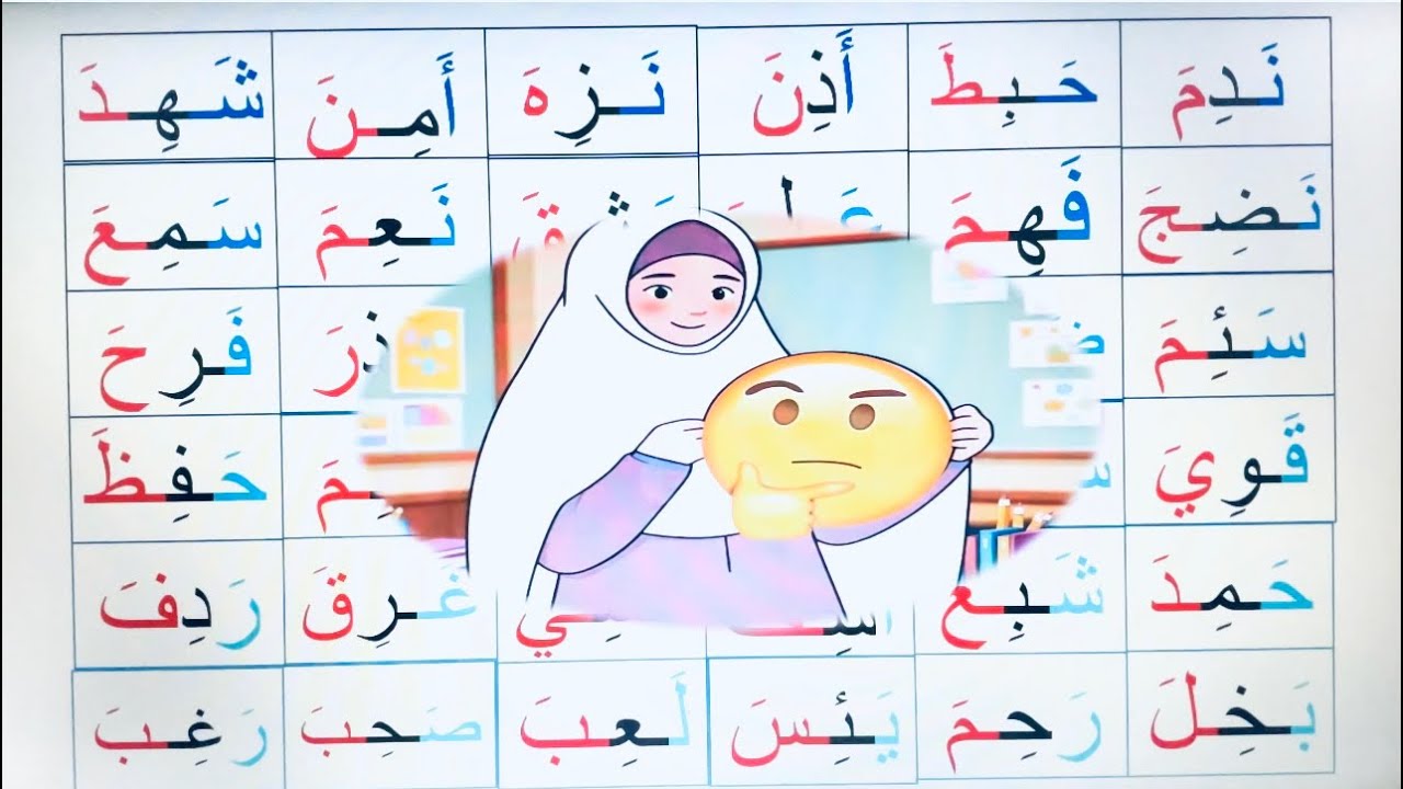 تعلم قراءة كلمات ثلاثية بحركتي الفتح والكسر بشكل صحيح / الدرس 5