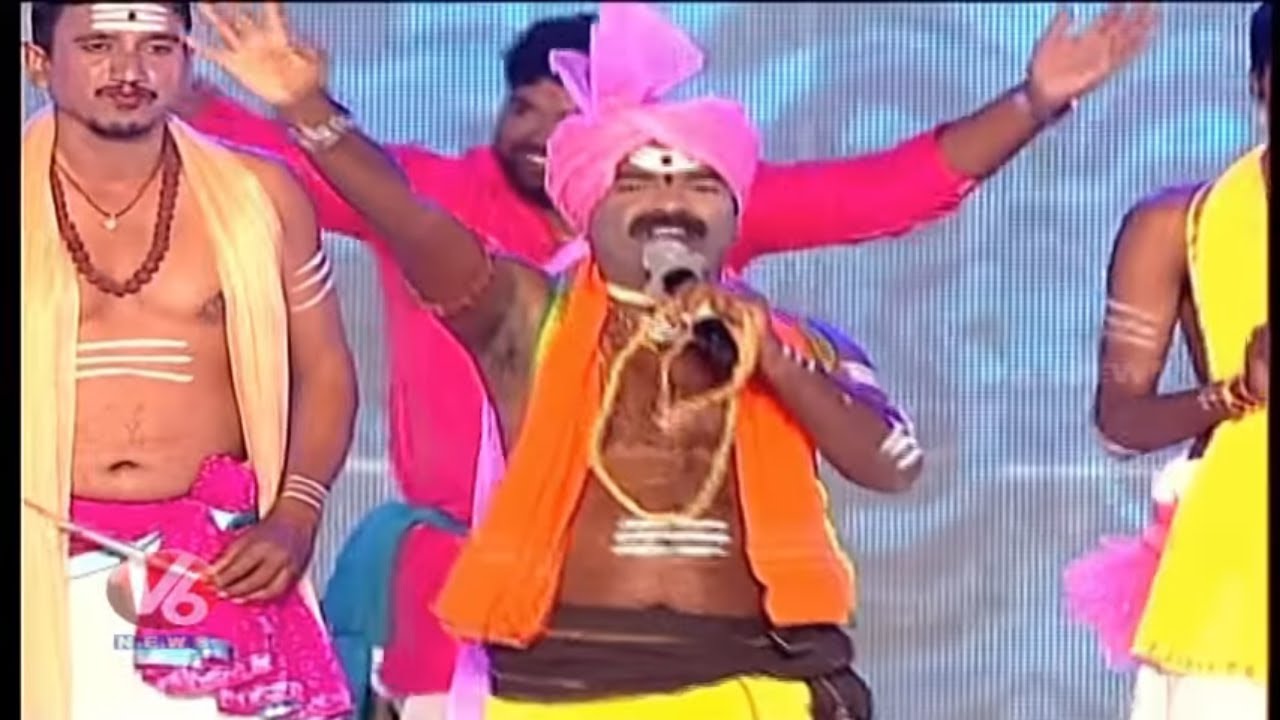 MLA Rasamayi Balakishan Performance At World Telugu Conference | Hyderabad | V6 News