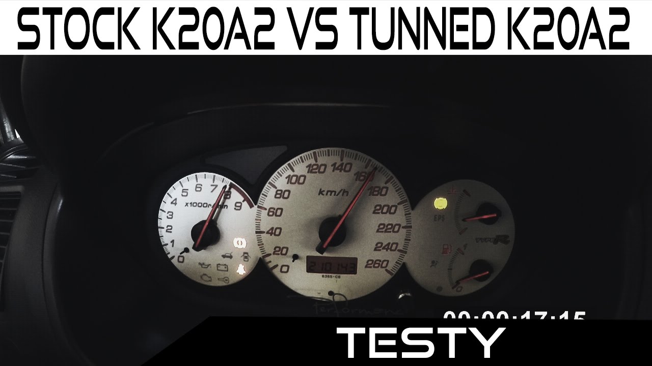 Por&oacute;wnanie K20A2 Tunned vs STOCK