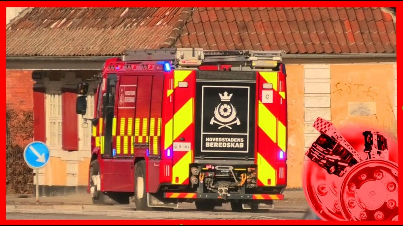 ST.CHRISTIANSHAVN (R101) ABA HOTEL. hovedstadens beredskab brandbil i udrykning fire truck respond