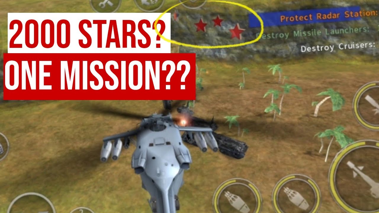 Gunship Battle - How to collect 2000 stars in one mission??