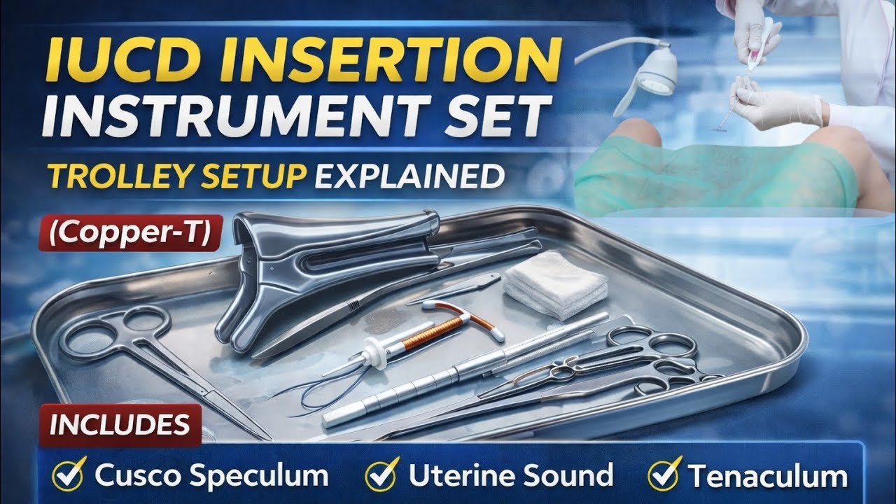 IUCD instruments Tray | Instruments names &  uses used in Copper- T insertion #contraception #obgyn