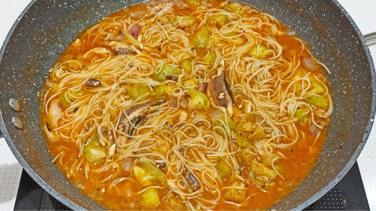 SARDINES WITH MISUA AND PATOLA | Panlasang Pinoy